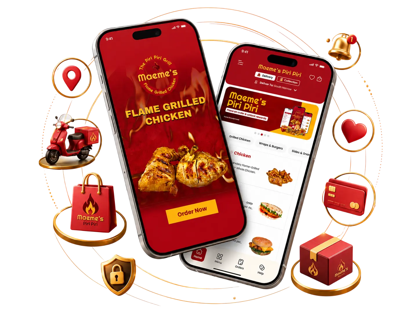 Maeme's app features and ordering experience